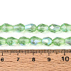 Transparent Electroplate Glass Beads Strands EGLA-N023-6x8mm-A08-4