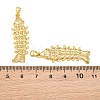Brass Micro Pave Cubic Zirconia Pendants CU-CBAB3AD-08G-03-3