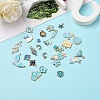 27Pcs 27 Style Light Gold Alloy Enamel Pendants ENAM-YW0001-77-7