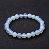 Opal Round Beaded Stretch Bracelets BJEW-F203-01-6