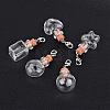 Mixed Shapes Glass Wishing Bottle Pendants HJEW-JM00186-1