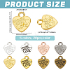 160Pcs 8 Colors Tibetan Style Alloy Pendants TIBEP-FG0001-15-2