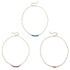 Dyed Natural Malaysia Jade Faceted Rondelle Beaded 304 Stainless Steel Satellite Chain Necklaces for Women NJEW-JN05783-2