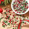 4 Colors Christmas 6/0 Transparent Fringe Glass Seed Beads SEED-X0058-11-4