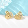 Halloween Brass & Crystal Rhinestone Stud Earrings for Women EJEW-G464-04G-04-1