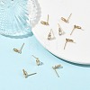 SHEGRACE Brass Micro Pave Cubic Zirconia Stud Earrings XGRQ4N622-727G-4