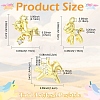 9Pcs 3 Styles Brass Micro Pave Clear Cubic Zirconia Charms KK-YW0004-65-2