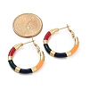 PVD Vacuum Plating 201 Stainless Steel Enamel Hoop Earrings for Women EJEW-B016-33C-5