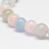 Natural Elastic Morganite Bracelets BJEW-D417-01C-2