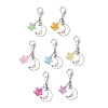 Transparent Acrylic with Glass Pendant Decorations HJEW-JM04643-2