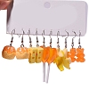 Resin Food Model Dangle Earrings PW-WG01B9B-01-3