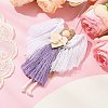 Angel Handmade Woven Macrame Cotton Thread Pendant Decorations HJEW-JM02454-02-2