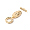 Brass Micro Pave Clear Cubic Zirconia Toggle Clasps KK-M243-11G-4