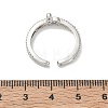 Brass Rhinestone Cuff Open Rings RB-CBADCCE-01P-2
