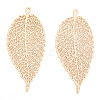 Rack Plating Brass Filigree Big Pendants X-KKC-T001-55KC-2