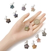 Star Natural & Synthetic Mixed Stone Pendant Decorations HJEW-JM04667-3
