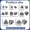 32Pcs 8 Styles Tibetan Style Alloy Pendant Bails TIBE-PH0002-60-2