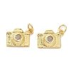 Brass Pave Cubic Zirconia Pendants X-KK-Z120-58A-G-1