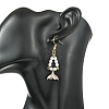 Paua Shell Dangle Earrings EJEW-JE07178-4