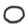 Synthetic Blue Goldstone Beads Stretch Bracelets BJEW-G617-01A-02-2