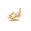 Brass Pave Clear Cubic Zirconia Charms KK-A273-01G-W-2
