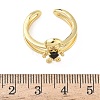 Brass Micro Pave Cubic Zirconia Cuff Rings RJEW-G364-03G-01-5