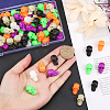 120Pcs 6 Colors Halloween Plastic Beads KY-CA0001-46-3