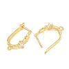 Brass Micro Pave Cubic Zirconia Hoop Earring Findings CU-CBAB5B4-08G-2