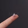 Brass Micro Pave Cubic Zirconia Stud Earring WGF347E-03-1