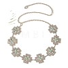 Alloy with Dyed Synthetic Turquoise Cross Link Chain Waist Chains for Women FS-WG34991-01-2