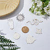 12Pcs 6 Styles 201 Stainless Steel Pendants STAS-DC0013-90-3
