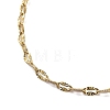 Ion Plating(IP) 304 Stainless Steel Textured Dapped Chain Necklace NJEW-D045-02G-2