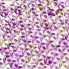 Spray Painted Transparent Glass Seed Beads SEED-T007-05G-2