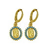Brass Micro Pave Cubic Zirconia Leverback Dangle Earrings WGD91A9-02-1
