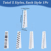 5Pcs 5 Styles Plastic Embossing Folders DIY-CP0009-03-2