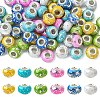 60Pcs 6 Colors Opaque Resin Rondelle European Beads RESI-YW0006-43-1