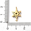 304 Stainless Steel Pave Cubic Zirconia Flower Links Connector Charms STAS-T026-03C-01G-3
