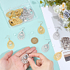 12 Pairs 2 Colors 304 Stainless Steel Teardrop Dangle Earring DIY Jewelry Kits EJEW-UN00031-2
