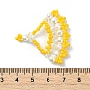 Glass Seed Beaded Pendants PALLOY-MZ01415-01-3