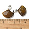 Natural Tiger Eye Pendants G-Z067-05P-08-4