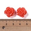 Synthetic Coral 3D Flower Rose Beads CORA-A005-14mm-22-3