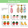 Fruit Theme Polyester Pet Ties & Crochet Appliques Sets AJEW-CA0003-85-2