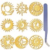 Nickel Metal Waterproof Self-Adhesive Picture Stickers DIY-WH20016-008-1