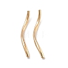 Brass Twist Tube Beads KK-B120-02D-LG-1