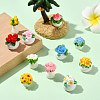 22 Pcs 11 Styles Resin Flower Ornaments DJEW-CJ0001-24-6