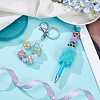 6Pcs 6 Colors Glass Pearl Beads LAMP-FG0001-02-4