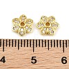 Brass Micro Pave Clear Cubic Zirconia Bead Caps CU-CBA6A75-30G-3
