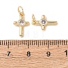 Brass Micro Pave Cubic Zirconia Pendants KK-C143-43D-G-2