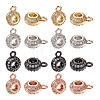 Yilisi 16Pcs 4 Colors Brass Micro Pave Clear Cubic Zirconia Charms FIND-YS0001-03-1
