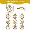 10Pcs 10 Style Brass Micro Pave Clear Cubic Zirconia Charms ZIRC-SZ0001-53-2